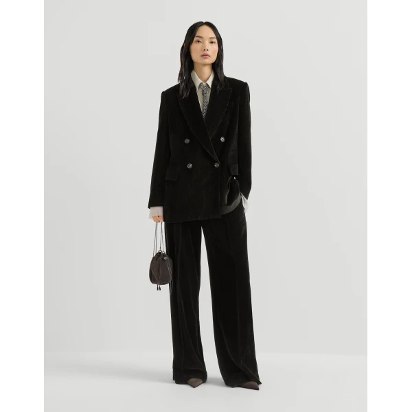 Brunello Cucinelli Sparkling corduroy blazer in Black
