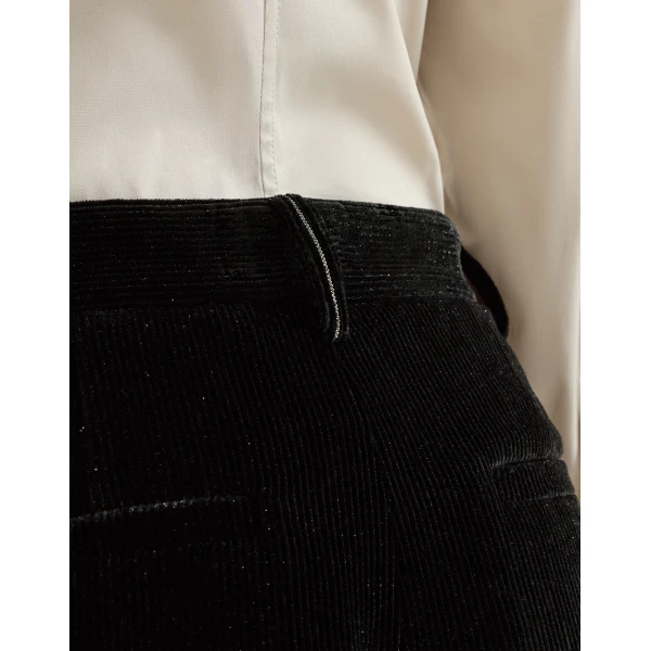 Brunello Cucinelli Sparkling corduroy trousers in Black