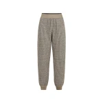 Brunello Cucinelli Sparkling houndstooth trousers in Light Brown | Pants | Luxury Shoes 