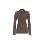 Brunello Cucinelli Sparkling jersey polo shirt in Coffee | Shirts | Luxury Shoes 