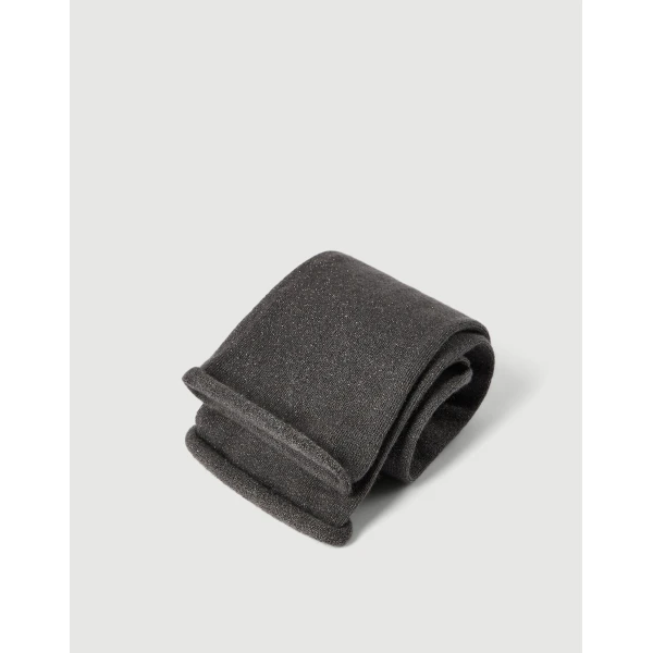 Brunello Cucinelli Sparkling knit socks in Lead, view 2 | Accessories | Luxury Shoes 