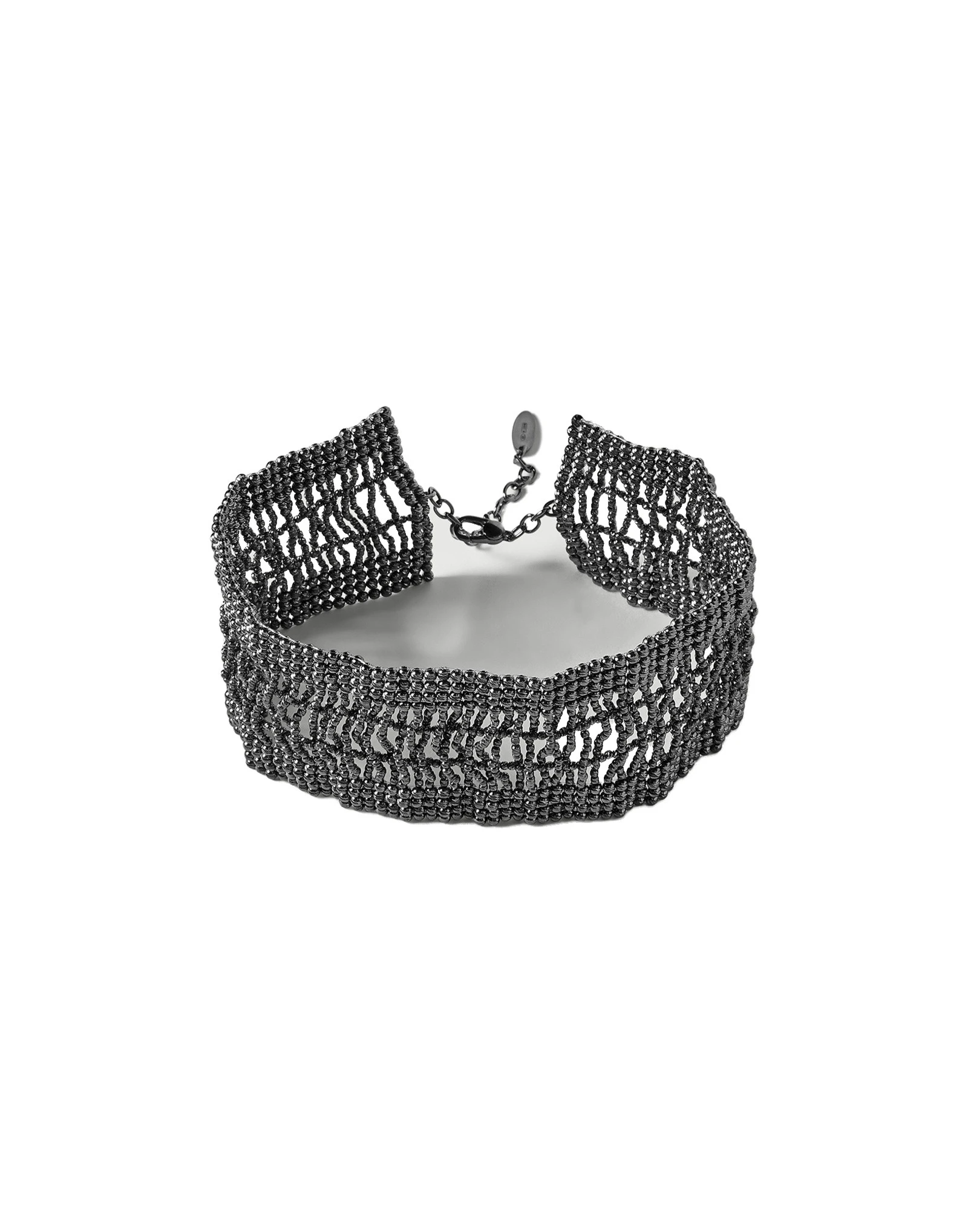 Brunello Cucinelli Sterling Silver wide choker in Silver Brunello Cucinelli Sterling Silver wide choker in Silver | Necklace | Luxury Shoes