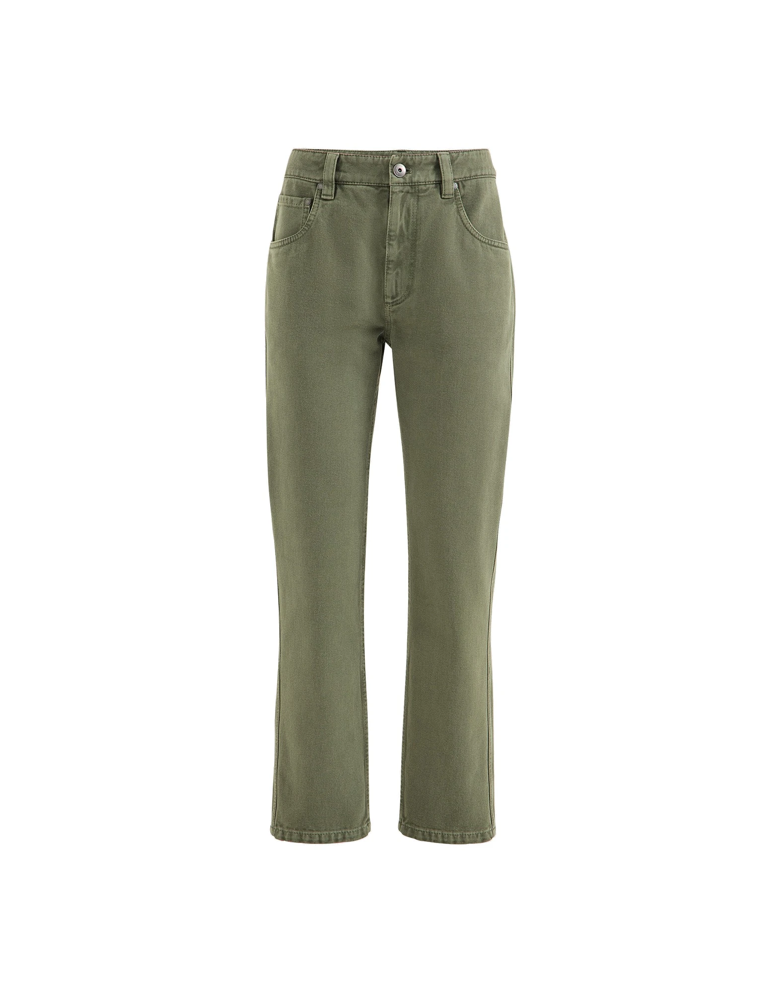 Brunello Cucinelli Straight five-pocket trousers in Green Brunello Cucinelli
