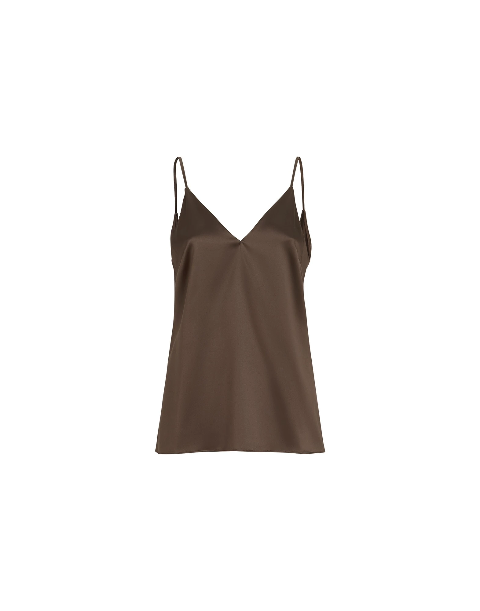Brunello Cucinelli Stretch silk satin camisole in Brown Brunello Cucinelli