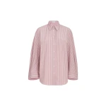 Brunello Cucinelli Striped poplin shirt in Pink