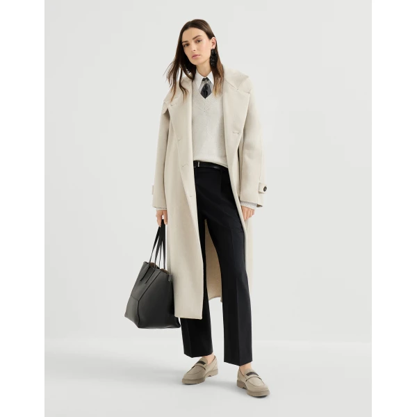 Suede Penny loafer in Light Grey - Image 6