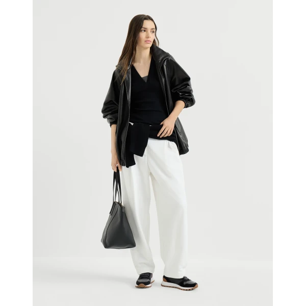 Suede and fabric runners in Black - Image 6
