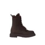 Brunello Cucinelli Suede and shearling boots in Pepper