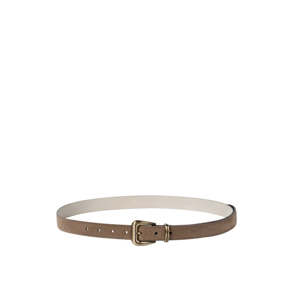 Brunello Cucinelli Suede belt in Brown | Belts | Luxury Shoes 