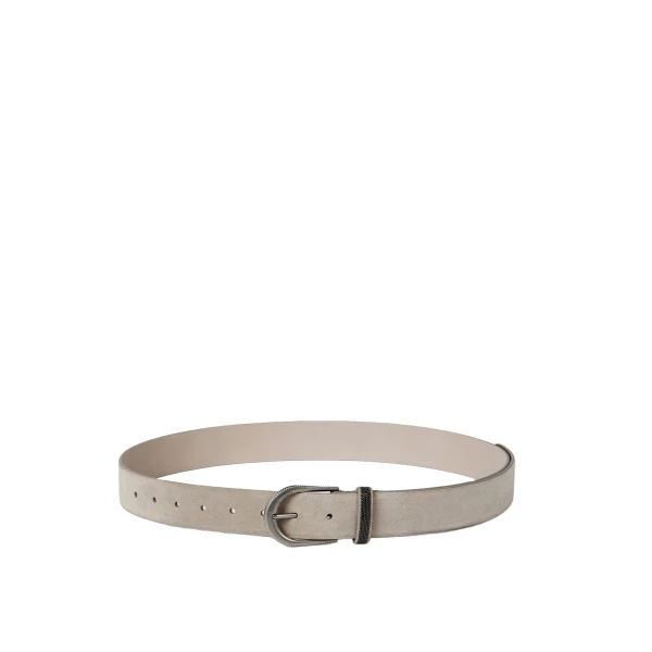 Suede belt in Light Grey
