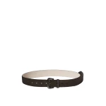 Brunello Cucinelli Suede belt with monili in Pepper | Belts | Luxury Shoes 
