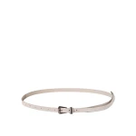 Brunello Cucinelli Suede belt with shiny loop in Buff | Belts | Luxury Shoes 