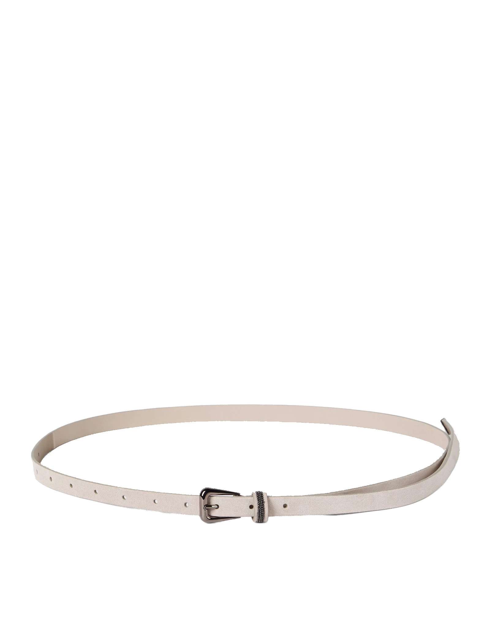 Brunello Cucinelli Suede belt with shiny loop in Buff Brunello Cucinelli Suede belt with shiny loop in Buff | Belts | Luxury Shoes