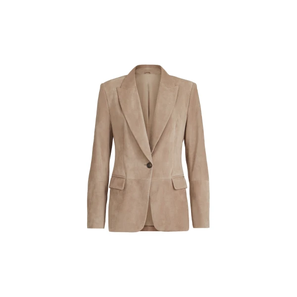 Brunello Cucinelli Suede blazer in Light Brown