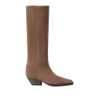 Brunello Cucinelli Suede boots with monili in Caramel