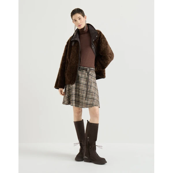 Suede boots with monili in Pepper - Image 6