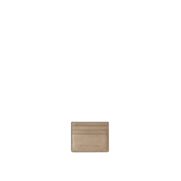 Brunello Cucinelli Suede card case in Beige | Wallets & Purses | Luxury Shoes 