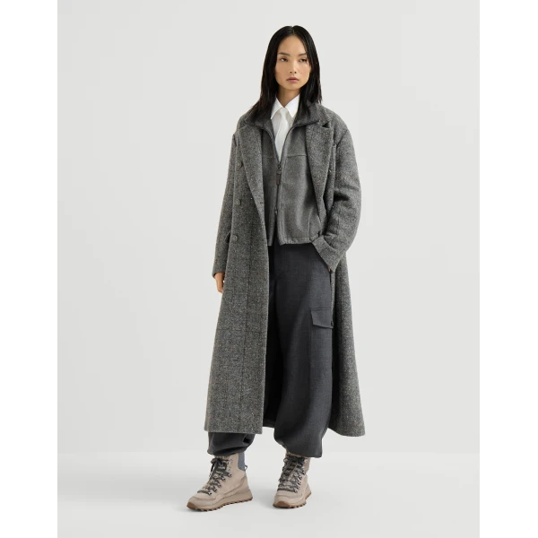 Suede, knit and shearling runners in Light Grey - Image 6