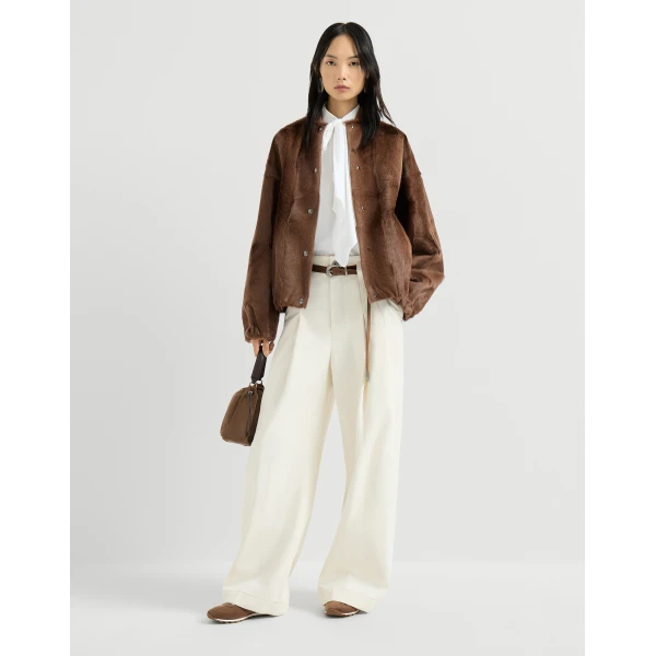 Suede sneakers with monili in Caramel - Image 6