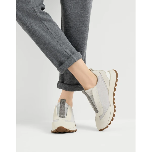 Suede sneakers with monili in White - Image 5