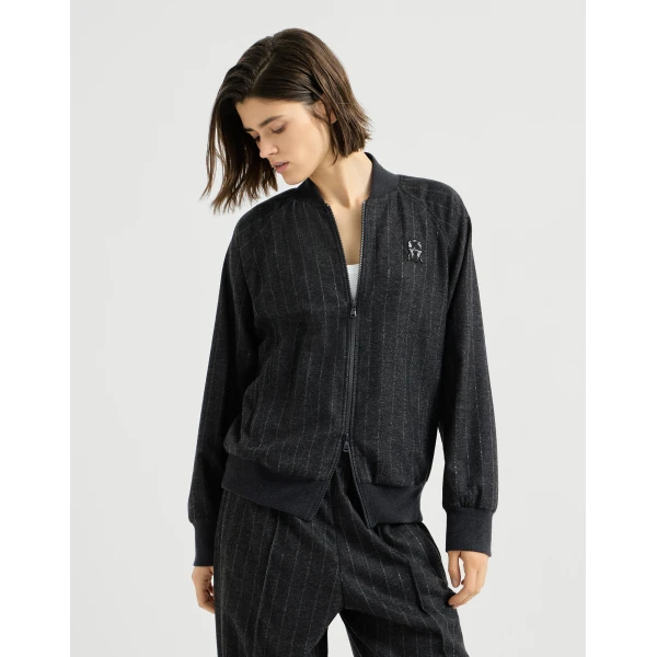 Brunello Cucinelli Sweatshirt with logo in Anthracite