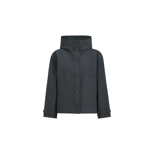 Taffeta outerwear jacket with monili in Blue