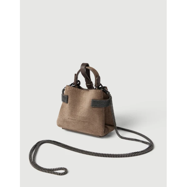 Top-Handle Essence micro bag in Bark - Image 3