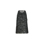 Brunello Cucinelli Top with dazzling lynx embroidery in Lignite Grey