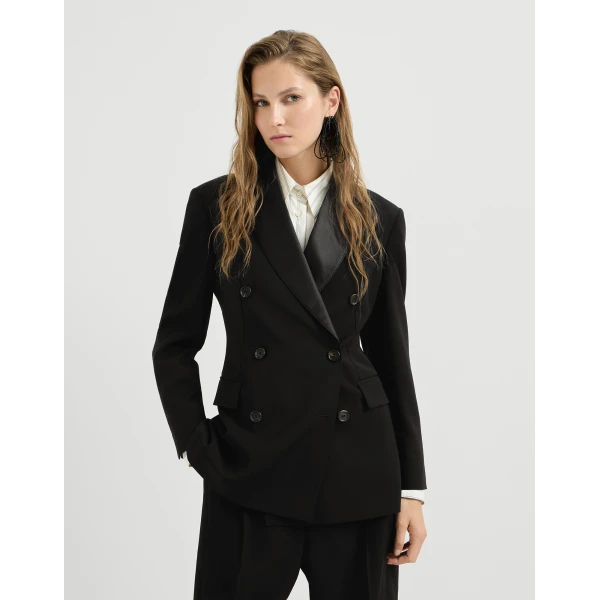 Tuxedo Jacket in Black - Image 2