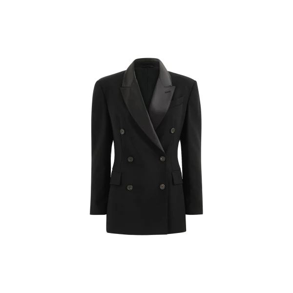 Brunello Cucinelli Tuxedo Jacket in Black