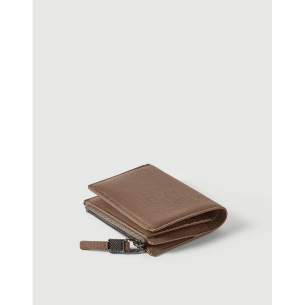 Brunello Cucinelli Wallet in Brown Gianduia, view 3 | Wallets & Purses | Luxury Shoes 