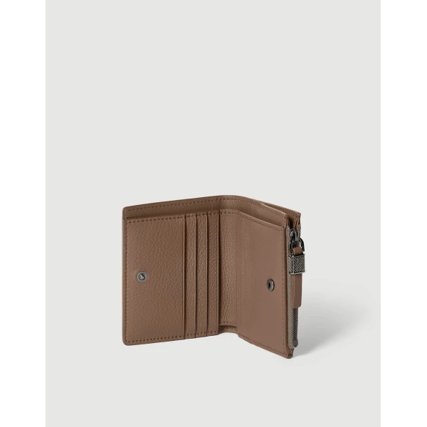 Brunello Cucinelli Wallet in Brown Gianduia, view 4 | Wallets & Purses | Luxury Shoes 