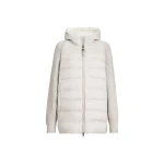 Brunello Cucinelli Water-resistant nylon down jacket in Light Grey