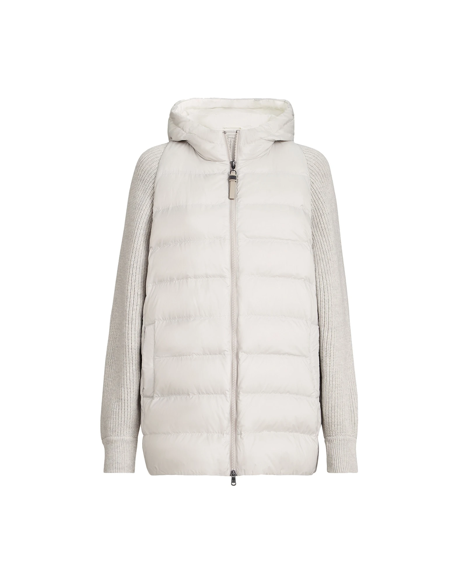 Brunello Cucinelli Water-resistant nylon down jacket in Light Grey | Buy Jackets at Luxury Shoes Brunello Cucinelli Water-resistant nylon down jacket in Light Grey