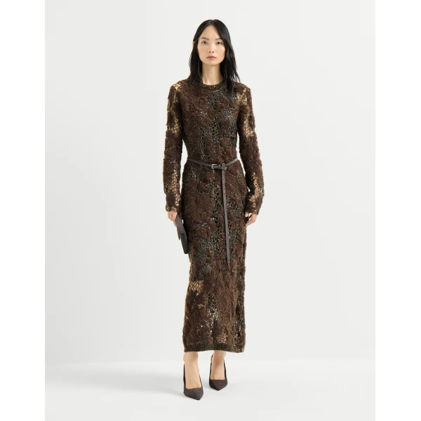 Whispering bloom embroidery dress in Brown - Image 6