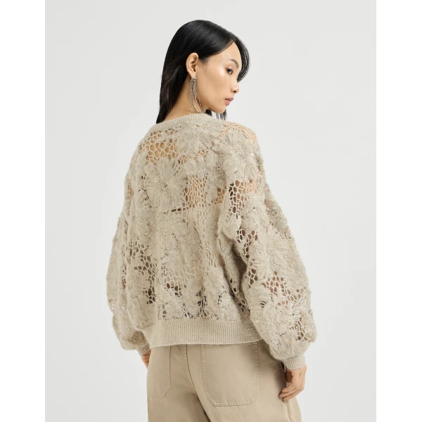 Whispering bloom embroidery sweater in Sand - Image 3