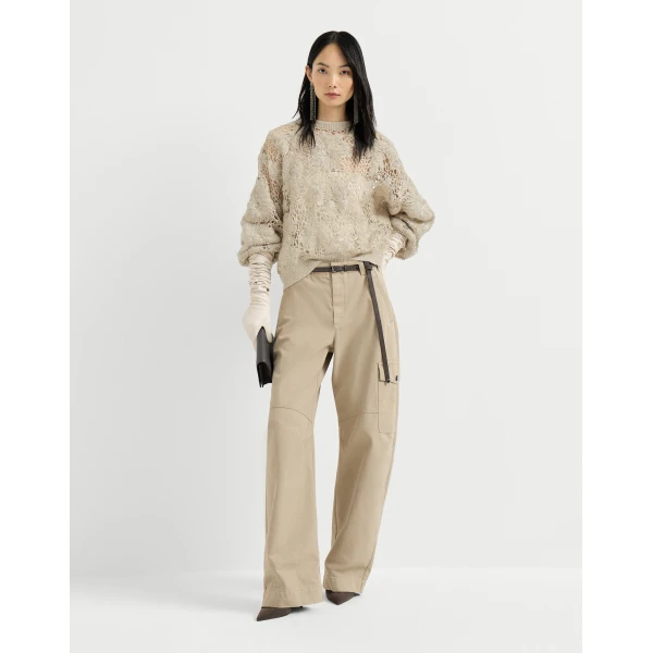 Whispering bloom embroidery sweater in Sand - Image 6
