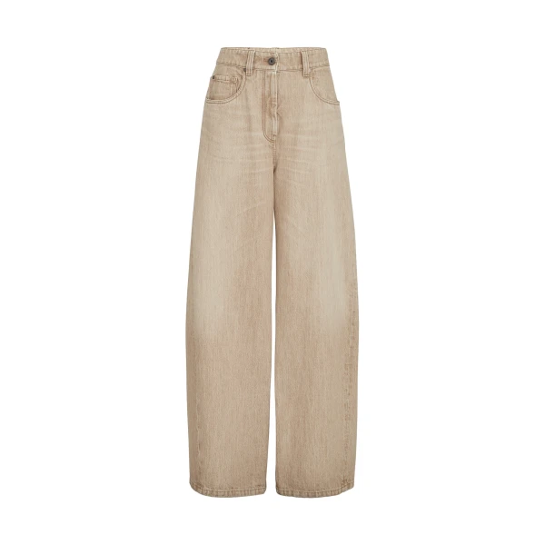 Wide trousers in Sand