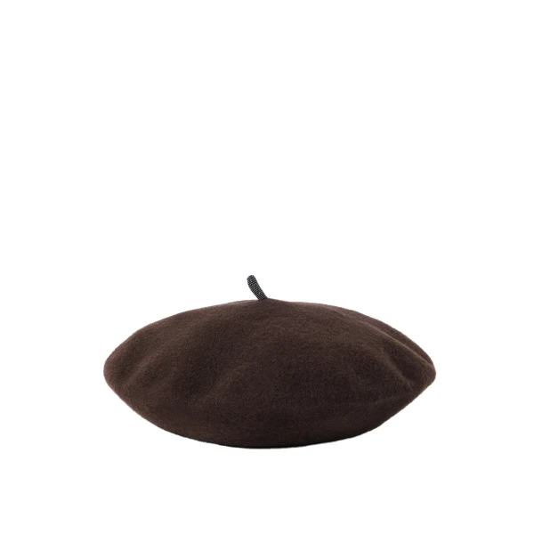 Brunello Cucinelli Wool beret in Cocoa | Hats | Luxury Shoes 