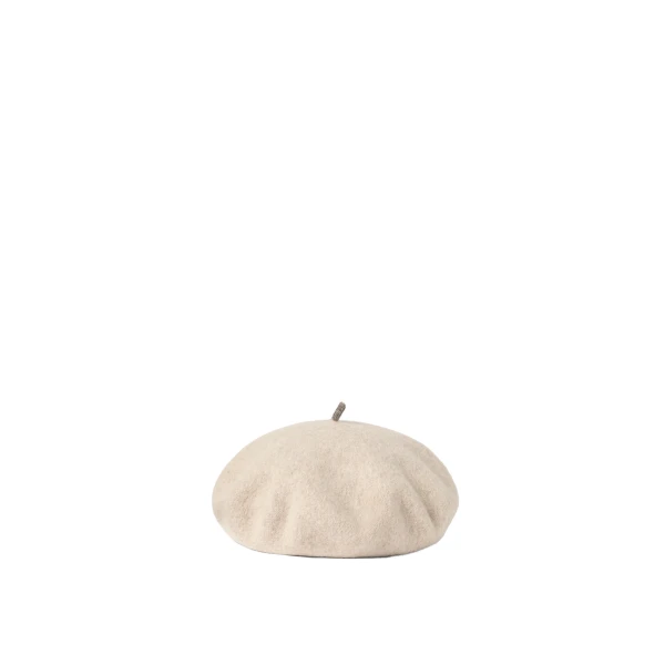 Brunello Cucinelli Wool beret in Pearl | Hats | Luxury Shoes 
