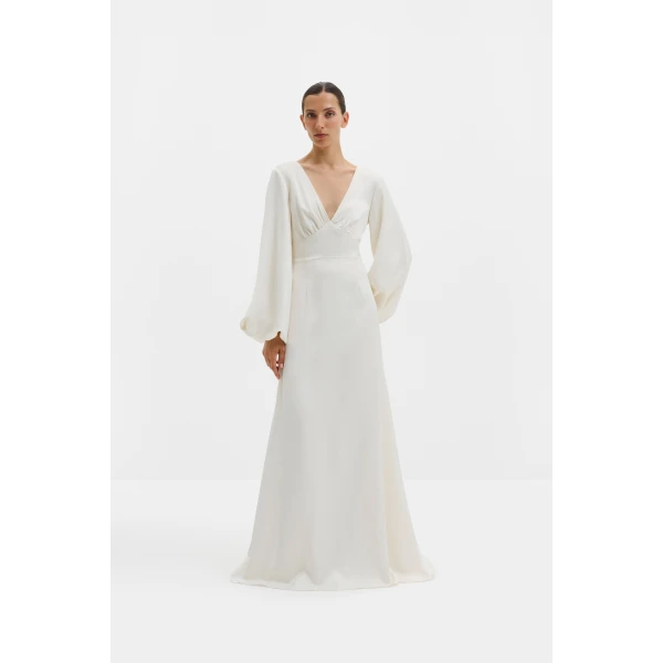 By Malina Addie Gown in Cream, view 2