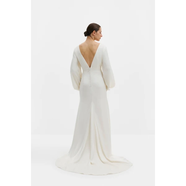 By Malina Addie Gown in Cream, view 3