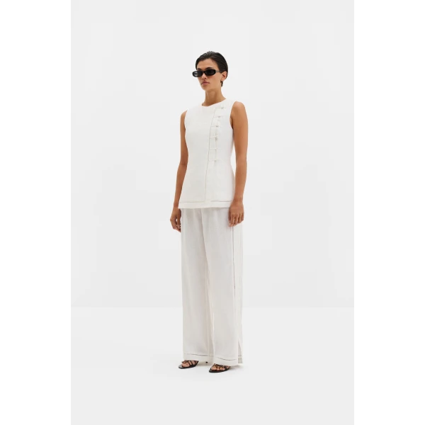 By Malina Alessandra Pants in White, view 6