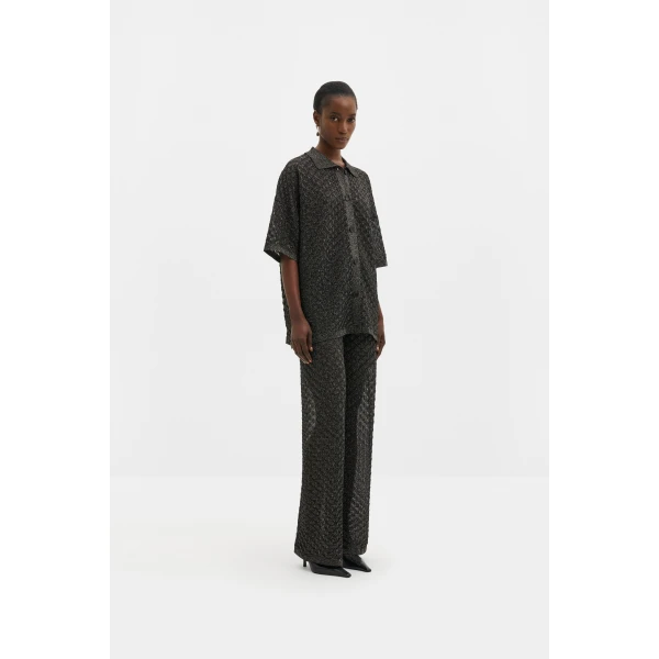 By Malina Alissa Pants in Black Metallic, view 2
