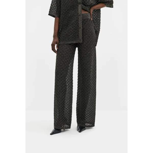 By Malina Alissa Pants in Black Metallic, view 3