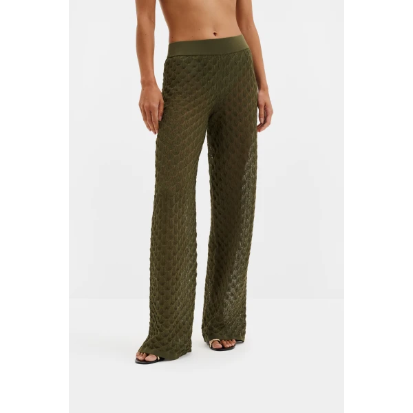 By Malina Alissa Pants in Dusty Olive, view 3