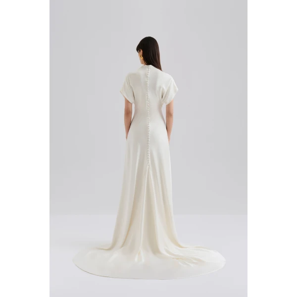 By Malina Alivia Gown in Cream, view 3
