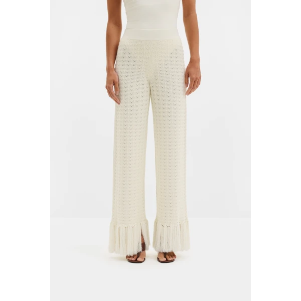 By Malina Alycia Pants in White, view 3
