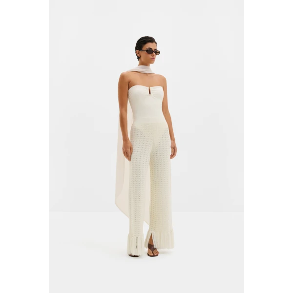 By Malina Alycia Pants in White, view 6