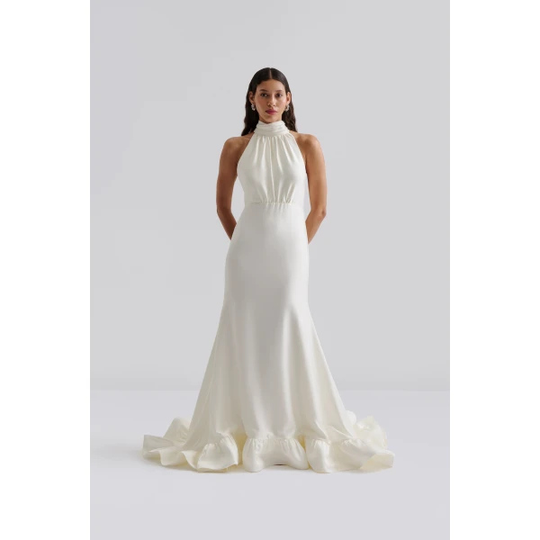 By Malina Angeline Gown in Cream, view 2